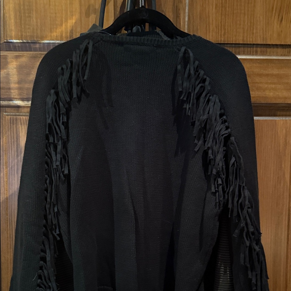 Ralph Lauren Black Fringe Sweater - Picture 4 of 5